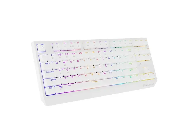 Клавиатура, Genesis Gaming Keyboard Thor 230 TKL Wireless US White RGB Mechanical Outemu Red - image 4