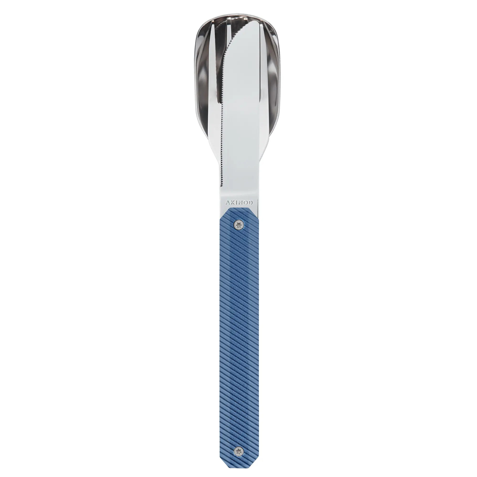 Set de masă Akinod Straight Cutlery 12H34, aluminiu albastru