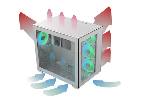 Raijintek кутия Case ATX - PAEAN C7 WHITE TG4 - image 5