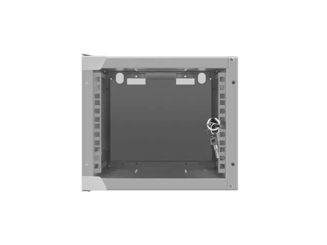 Комуникационен шкаф, Lanberg rack cabinet 10" wall-mount 4U / 280x310 for self-assembly (flat pack), grey - image 1