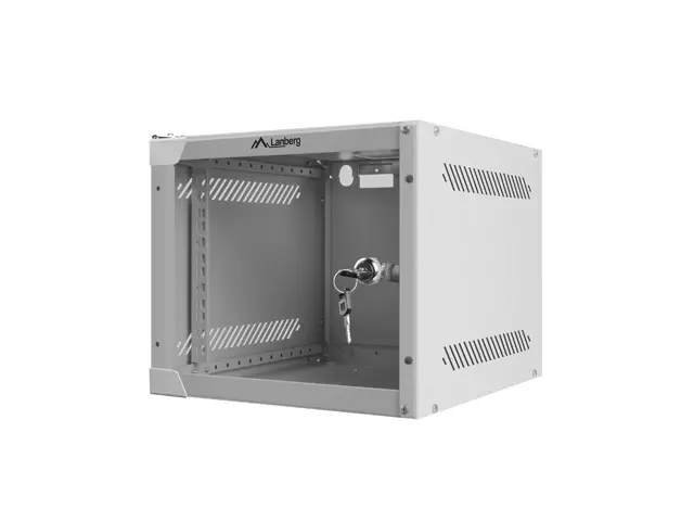 Комуникационен шкаф, Lanberg rack cabinet 10" wall-mount 4U / 280x310 for self-assembly (flat pack), grey - image 2