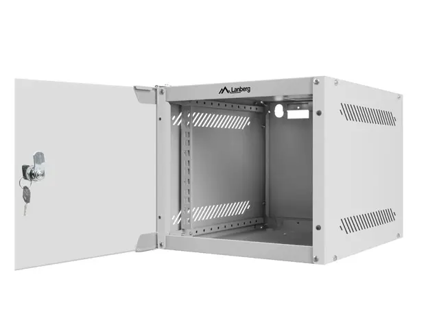 Комуникационен шкаф, Lanberg rack cabinet 10" wall-mount 4U / 280x310 for self-assembly (flat pack), grey - image 3