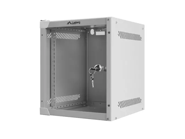 Комуникационен шкаф, Lanberg rack cabinet 10" wall-mount 6U / 280x310 for self-assembly (flat pack), grey - image 2