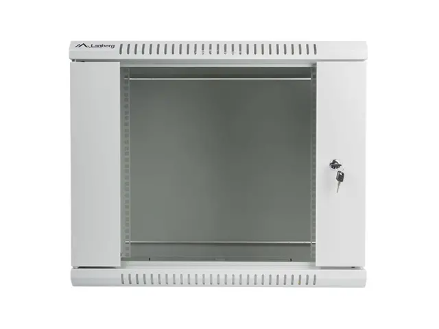 Комуникационен шкаф, Lanberg rack cabinet 19" wall-mount 9U / 600x450 for self-assembly (flat pack), grey - image 1