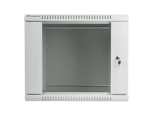 Комуникационен шкаф, Lanberg rack cabinet 19" wall-mount 9U / 600x450 for self-assembly (flat pack), grey - image 1