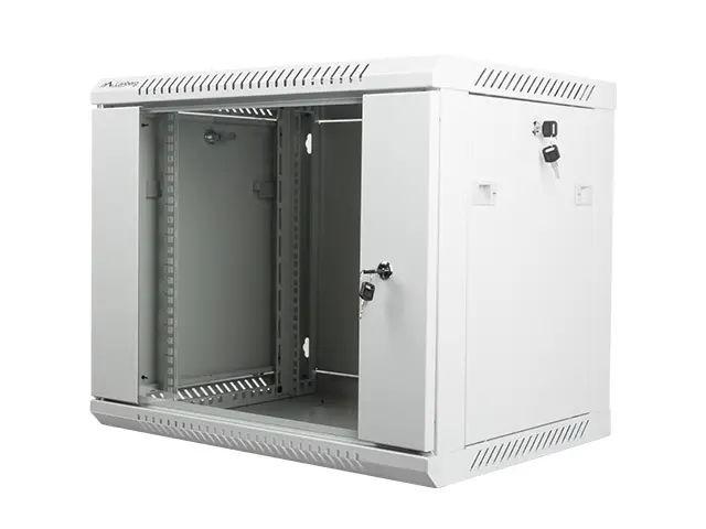 Комуникационен шкаф, Lanberg rack cabinet 19" wall-mount 9U / 600x450 for self-assembly (flat pack), grey - image 2