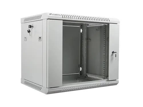 Ντουλάπα επικοινωνιών, Lanberg rack cabinet 19" επιτοίχια 9U / 600x450 για αυτοσυναρμολόγηση (flat pack), γκρι - 1