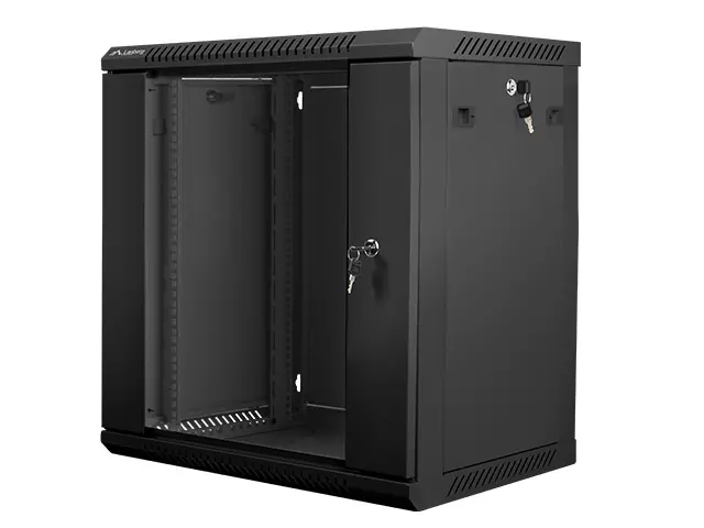Комуникационен шкаф, Lanberg rack cabinet 19'' wall-mount 12U / 600x450 for self-assembly (flat pack), black - image 2
