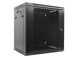 Комуникационен шкаф, Lanberg rack cabinet 19'' wall-mount 12U / 600x450 for self-assembly (flat pack), black