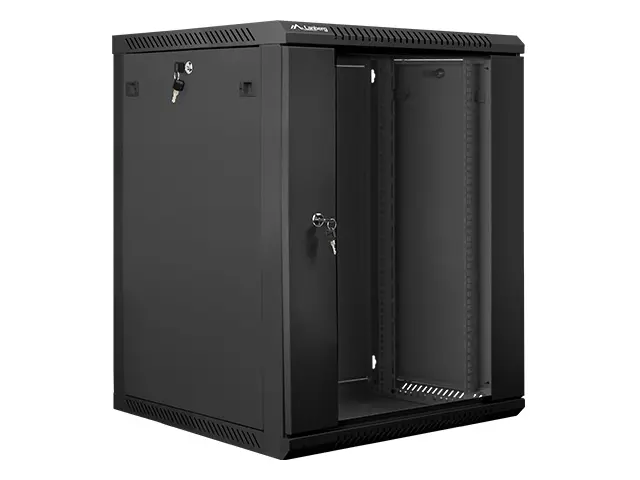 Комуникационен шкаф, Lanberg rack cabinet 19" wall-mount 15U / 600x600 for self-assembly (flat pack), black