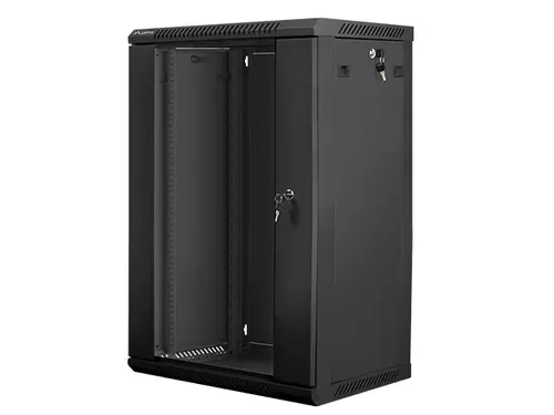 Ντουλάπα επικοινωνιών, Lanberg rack cabinet 19" επιτοίχια 18U / 600x450 για αυτοσυναρμολόγηση (flat pack), μαύρη - 3