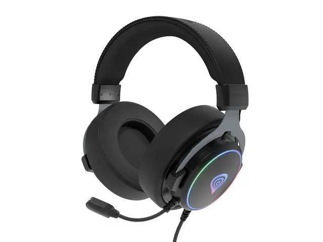 Слушалки, Genesis Headset Neon 764 with microphone, RGB illumination, USB, Black