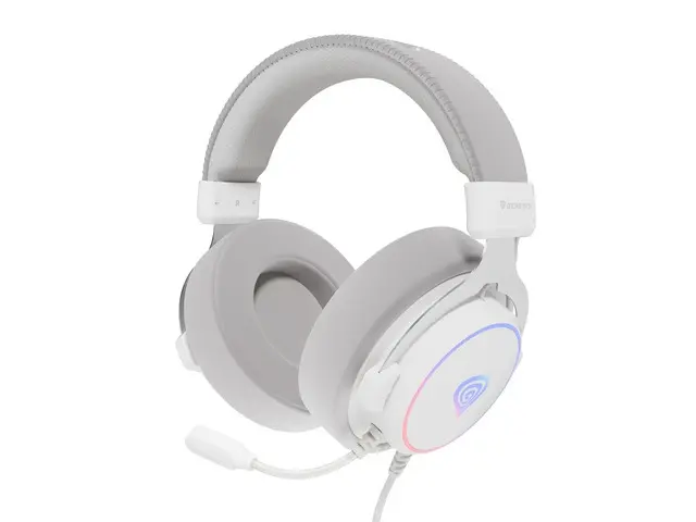 Слушалки, Genesis Headset Neon 764 with microphone, RGB illumination, USB, White