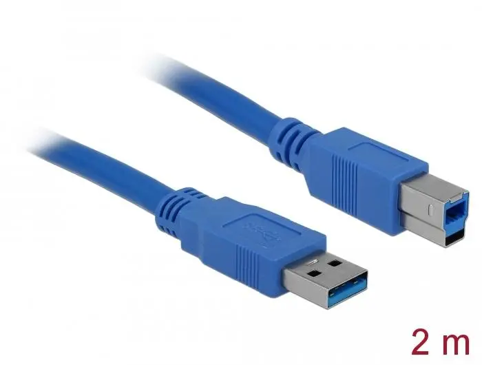 Кабел Delock USB-A - USB-B, 2m - image 1