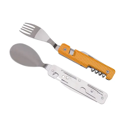 Комплект за хранене Akinod Multifunction Cutlery 13H25, Orange Aluminium