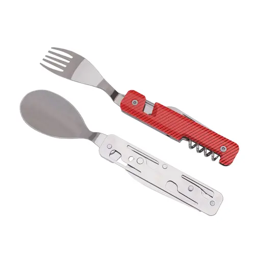 Комплект за хранене Akinod Multifunction Cutlery 13H25, Red Aluminium