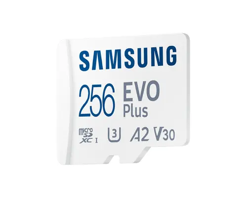 Памет, Samsung 256GB micro SD Card EVO Plus with Adapter, UHS-I interface, Read Speed up to 160MB/s - image 1