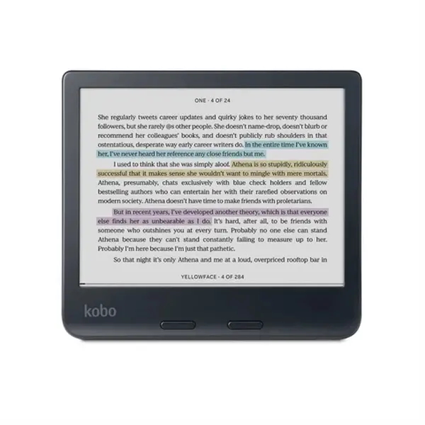 Четец за Е-книги, Kobo Libra Colour e-Book Reader, E Ink touchscreen 7 inch, 1680 x 1264, 32 GB, 1 GHz, Greutate 0.215 kg, Wireless Da, Comfort Light PRO, IPX8 - up to 60 mins in 2 metres of water, 15 file formats supported natively, Black - image 1