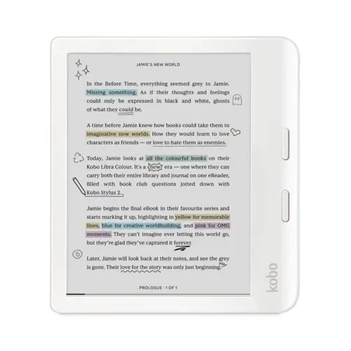 Συσκευή ανάγνωσης e-book, Kobo Libra Colour e-Book Reader, οθόνη αφής E Ink Kaleido 7 ιντσών, 1680 x 1264, 32 GB, 2 GHz, Βάρος 0.215 kg, Ασύρματη - 1