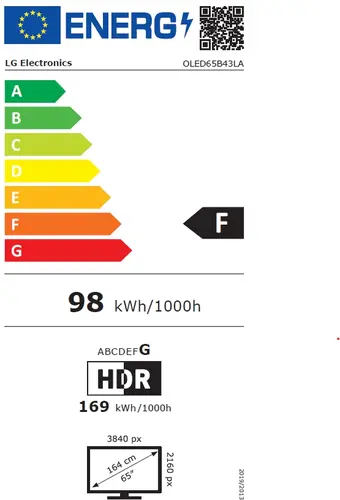 Телевизор, LG OLED65B43LA, 65" UHD OLED Color, 4K (3840 x 2160), DVB-C/T2/S2, Full Cinema Screnn, Alpha 8 AI 4K, ThinQ AI, HDR10, VRR, NVIDIA G-SYNC, AMD FreeSync, Dolby Vision, Dolby Atmos, Wi-Fi, Bluetooth, HDMI, USB, Airplay 2, Multi View, Meteor Titan - image 10