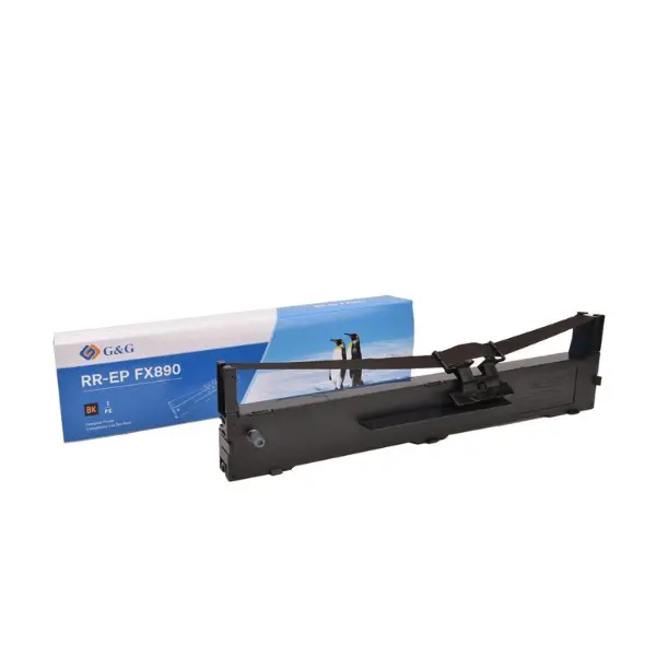 ΜΕΛΑΝΟΤΑΙΝΙΑ ΓΙΑ ΜΗΤΡΙΚΟ ΕΚΤΥΠΩΤΗ EPSON FX-890 (FX890)/LQ-590 (LQ590) - SO15329 / SO15337 - Μαύρο - PN RR-EP-FX890-BK - 15 m x 12,7 mm - G&G