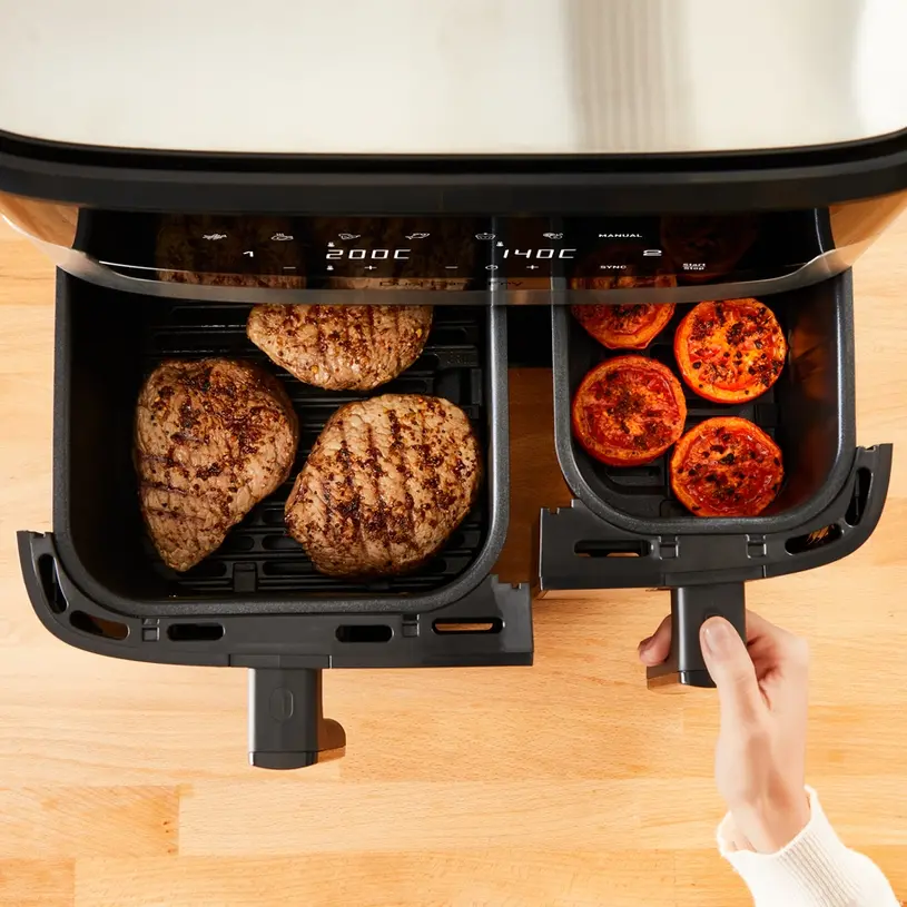 Aparat pentru gătit sănătos, Tefal EY905D10 DUAL EASY FRY & GRILL SS EU - image 4