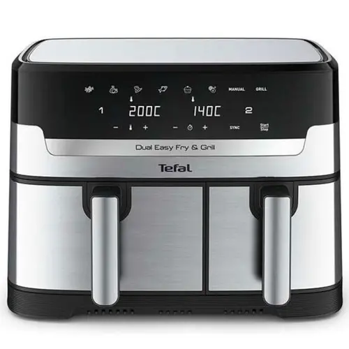 Aparat pentru gătit sănătos, Tefal EY905D10 DUAL EASY FRY & GRILL SS EU - 1