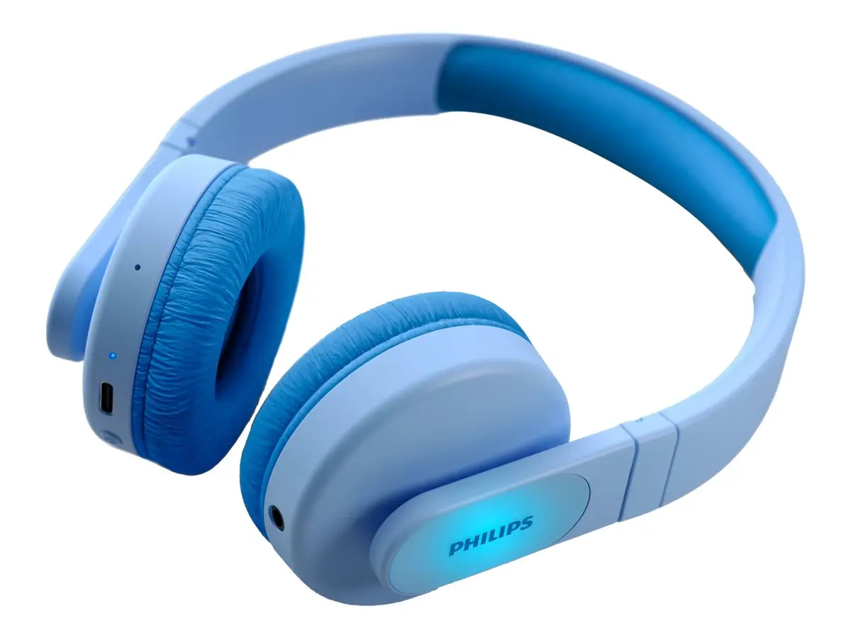 PHILIPS Детски Bluetooth слушалки Светещи наушници Ограничена сила на звука до 85 dB сини - image 2