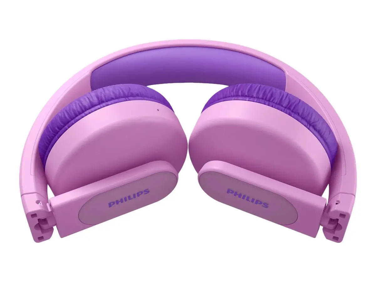 PHILIPS Детски Bluetooth слушалки Светещи наушници Ограничена сила на звука до 85 dB розови