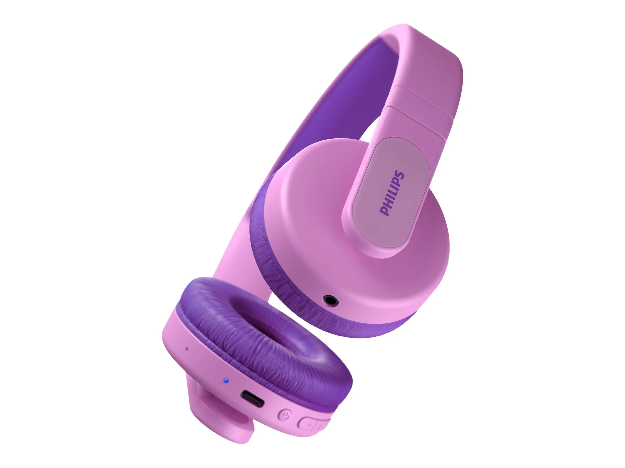 PHILIPS Детски Bluetooth слушалки Светещи наушници Ограничена сила на звука до 85 dB розови - image 1