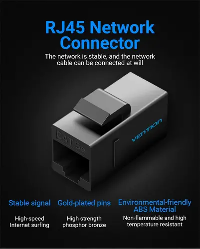 Vention Съединител LAN 8P8C Coupler - VDD-B07-B - image 3