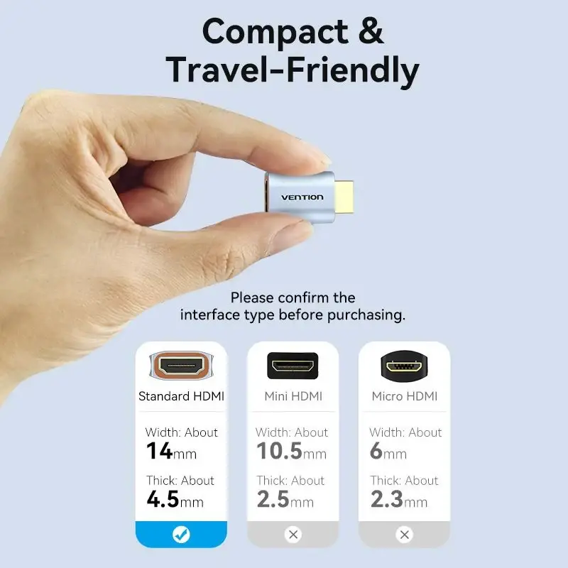Vention Адаптер Adapter HDMI M / HDMI F - AIVH0 - image 8