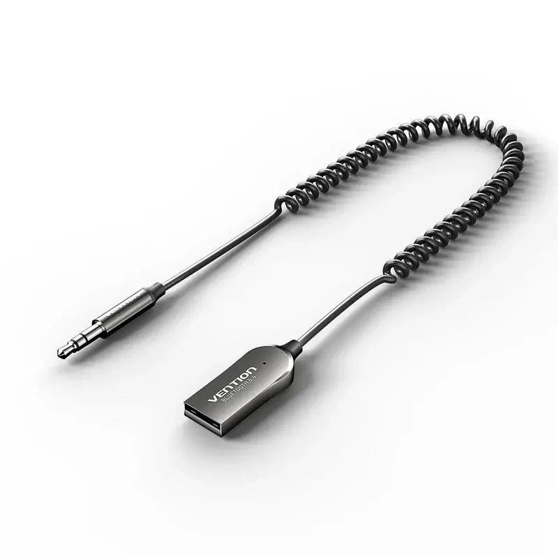 Vention Bluetooth αυτοκινήτου για κλήσεις και μουσική Car Bluetooth 5.4 audio receiver USB, 3.5mm jack - NAIHG