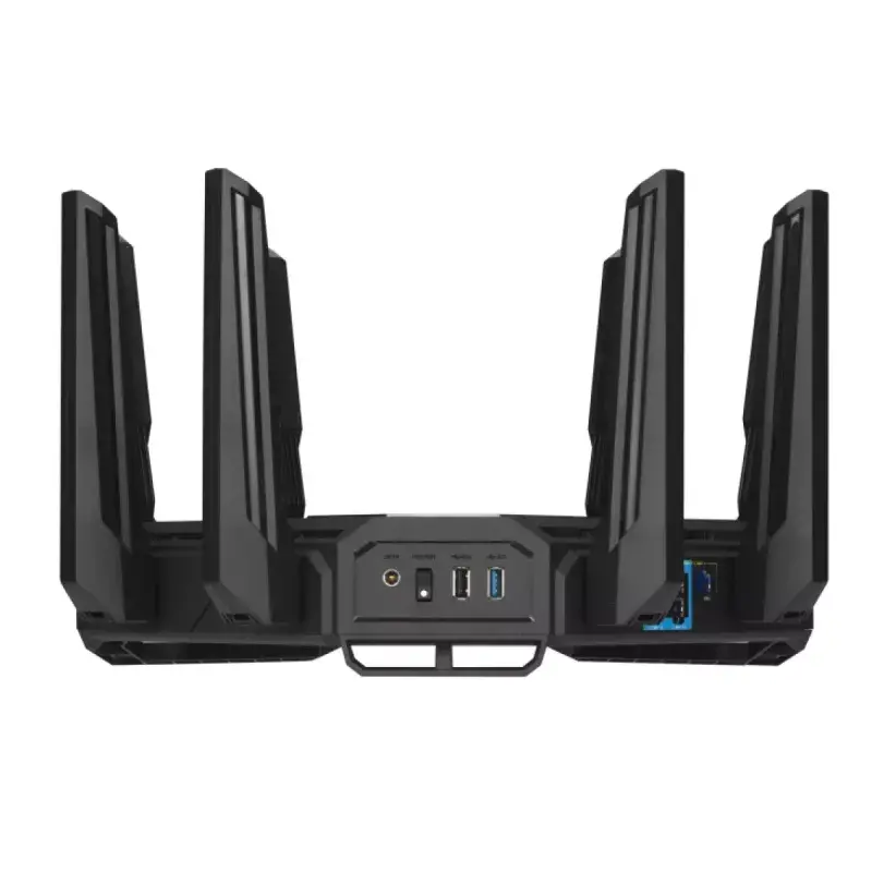 Рутер, Asus Gaming Wireless Router, ROG Rapture GT-BE98, BE25000, Quad-Band, Quad-Core 2.6GHz CPU, 256MB/2GB Flash/RAM, 10G dual-port, 2.5G quad-port, AiProtection Pro, RangeBoost Plus, AiRadar TX, open NAT, VPN Fusion, multiple SSIDs, IPTV, RGB, AiMesh, Black - image 3