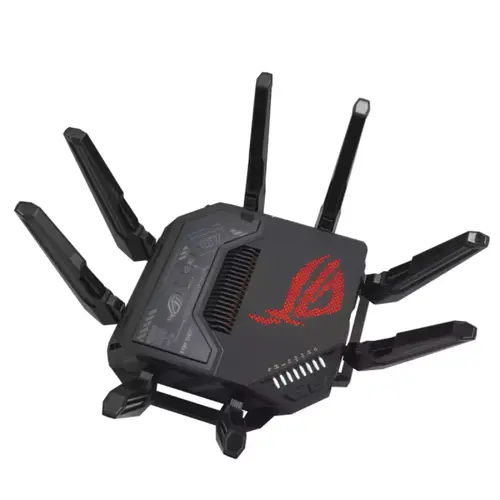 Рутер, Asus Gaming Wireless Router, ROG Rapture GT-BE98, BE25000, Quad-Band, Quad-Core 2.6GHz CPU, 256MB/2GB Flash/RAM, 10G dual-port, 2.5G quad-port, AiProtection Pro, RangeBoost Plus, AiRadar TX, open NAT, VPN Fusion, multiple SSIDs, IPTV, RGB, AiMesh, Black - image 4