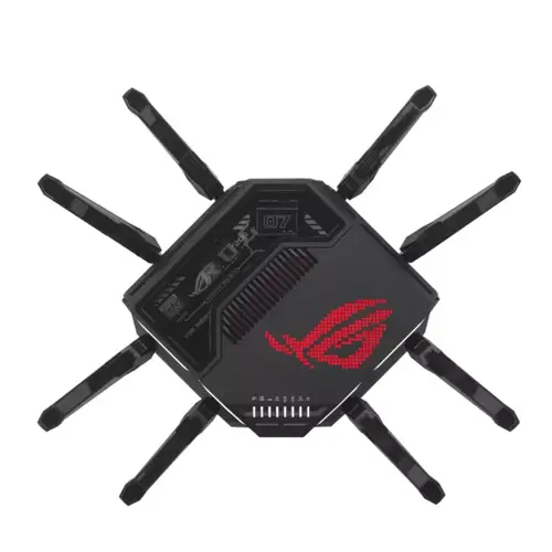 Рутер, Asus Gaming Wireless Router, ROG Rapture GT-BE98, BE25000, Quad-Band, Quad-Core 2.6GHz CPU, 256MB/2GB Flash/RAM, 10G dual-port, 2.5G quad-port, AiProtection Pro, RangeBoost Plus, AiRadar TX, open NAT, VPN Fusion, multiple SSIDs, IPTV, RGB, AiMesh, Black - image 5