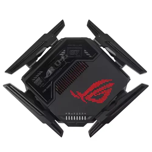 Рутер, Asus Gaming Wireless Router, ROG Rapture GT-BE98, BE25000, Quad-Band, Quad-Core 2.6GHz CPU, 256MB/2GB Flash/RAM, 10G dual-port, 2.5G quad-port, AiProtection Pro, RangeBoost Plus, AiRadar TX, open NAT, VPN Fusion, multiple SSIDs, IPTV, RGB, AiMesh, Black - image 6