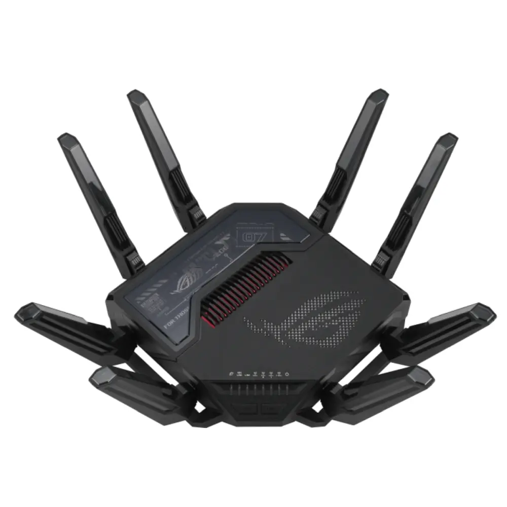 Рутер, Asus Gaming Wireless Router, ROG Rapture GT-BE98, BE25000, Quad-Band, Quad-Core 2.6GHz CPU, 256MB/2GB Flash/RAM, 10G dual-port, 2.5G quad-port, AiProtection Pro, RangeBoost Plus, AiRadar TX, open NAT, VPN Fusion, multiple SSIDs, IPTV, RGB, AiMesh, Black - image 9