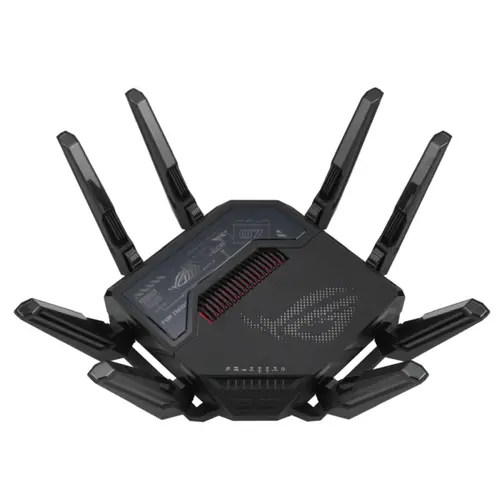 Рутер, Asus Gaming Wireless Router, ROG Rapture GT-BE98, BE25000, Quad-Band, Quad-Core 2.6GHz CPU, 256MB/2GB Flash/RAM, 10G dual-port, 2.5G quad-port, AiProtection Pro, RangeBoost Plus, AiRadar TX, open NAT, VPN Fusion, multiple SSIDs, IPTV, RGB, AiMesh, Black - image 9