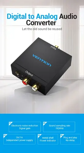 Vention аудио конвертор Analog Audio Convertor Optical/Coaxial F -> 2 x RCA/TRS 3.5mm F - BDFB0 - image 11