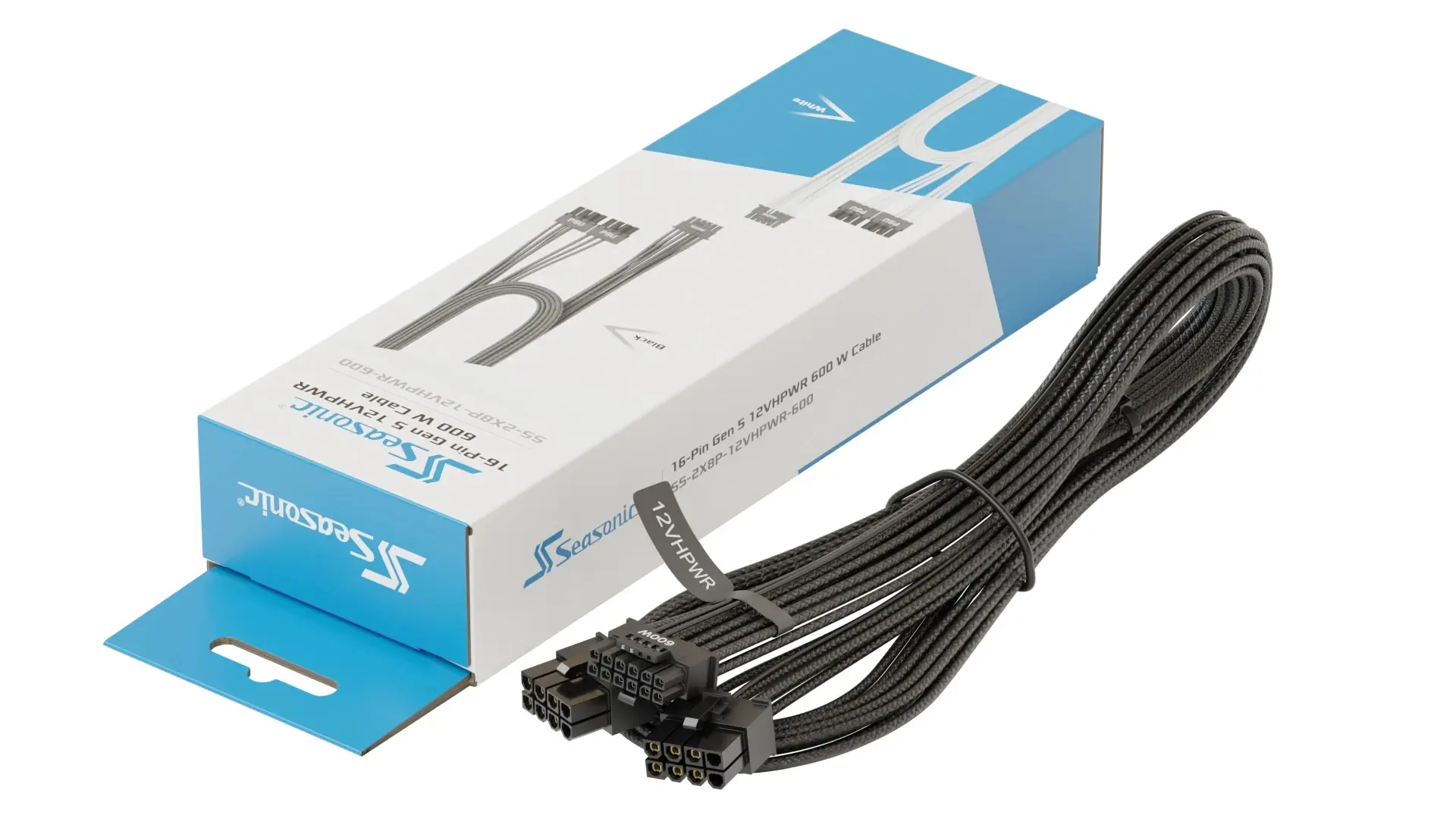 Seasonic модулен кабел Modding Cable 600W Black - PCIe 5.0 12VHPWR - SS-2X8P-12VHPWR-600-BK - image 5