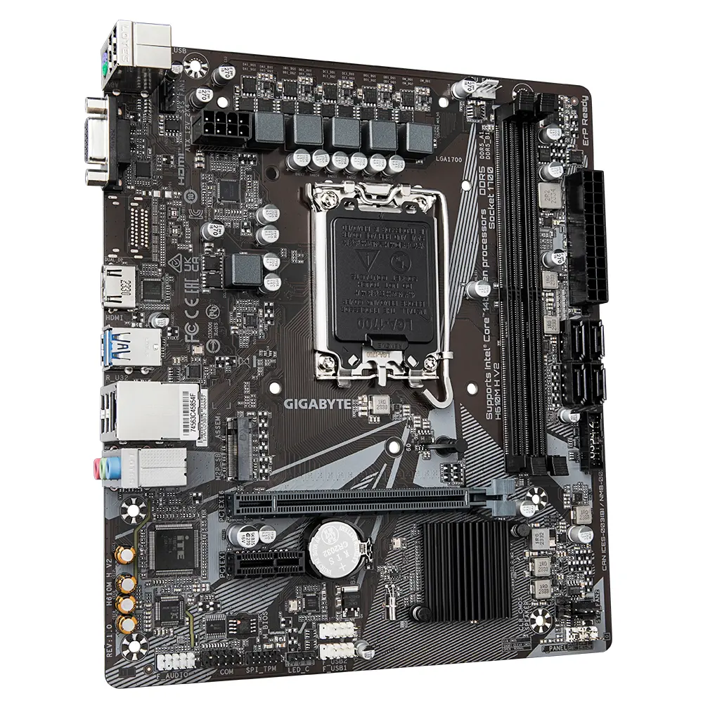 Дънна платка GIGABYTE H610M H V2 Socket 1700, DDR5 rev 1.0, Micro ATX - image 1