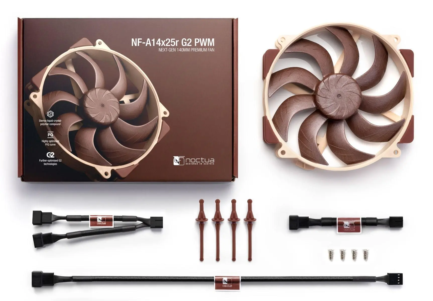 Noctua ventilator Fan 140mm - NF-A14x25r G2 PWM - image 3