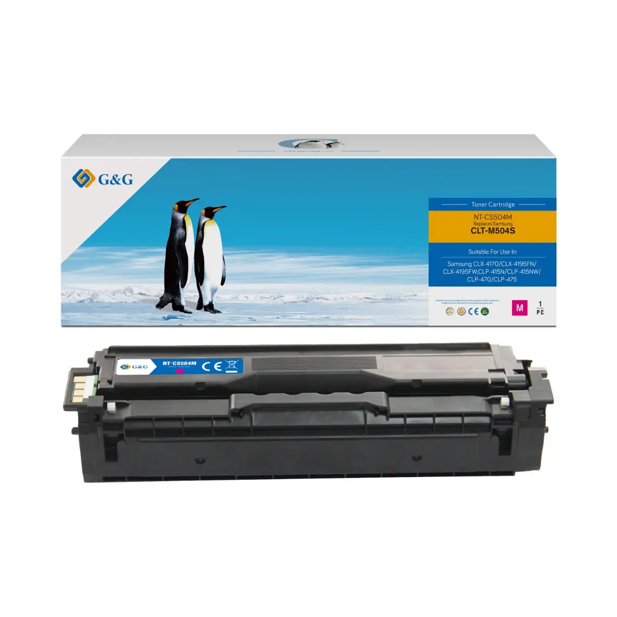КАСЕТА ЗА SAMSUNG CLP 415N/415NW/CLX 4195FN/4195FW - Magenta - CLT-M504S (CLTM504S) - PN NT-CS504M - G&G