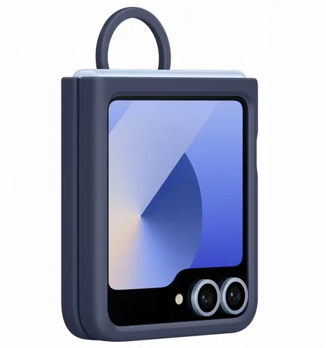 Калъф, Samsung Galaxy Flip6 Silicone Case  Ring Navy - image 2