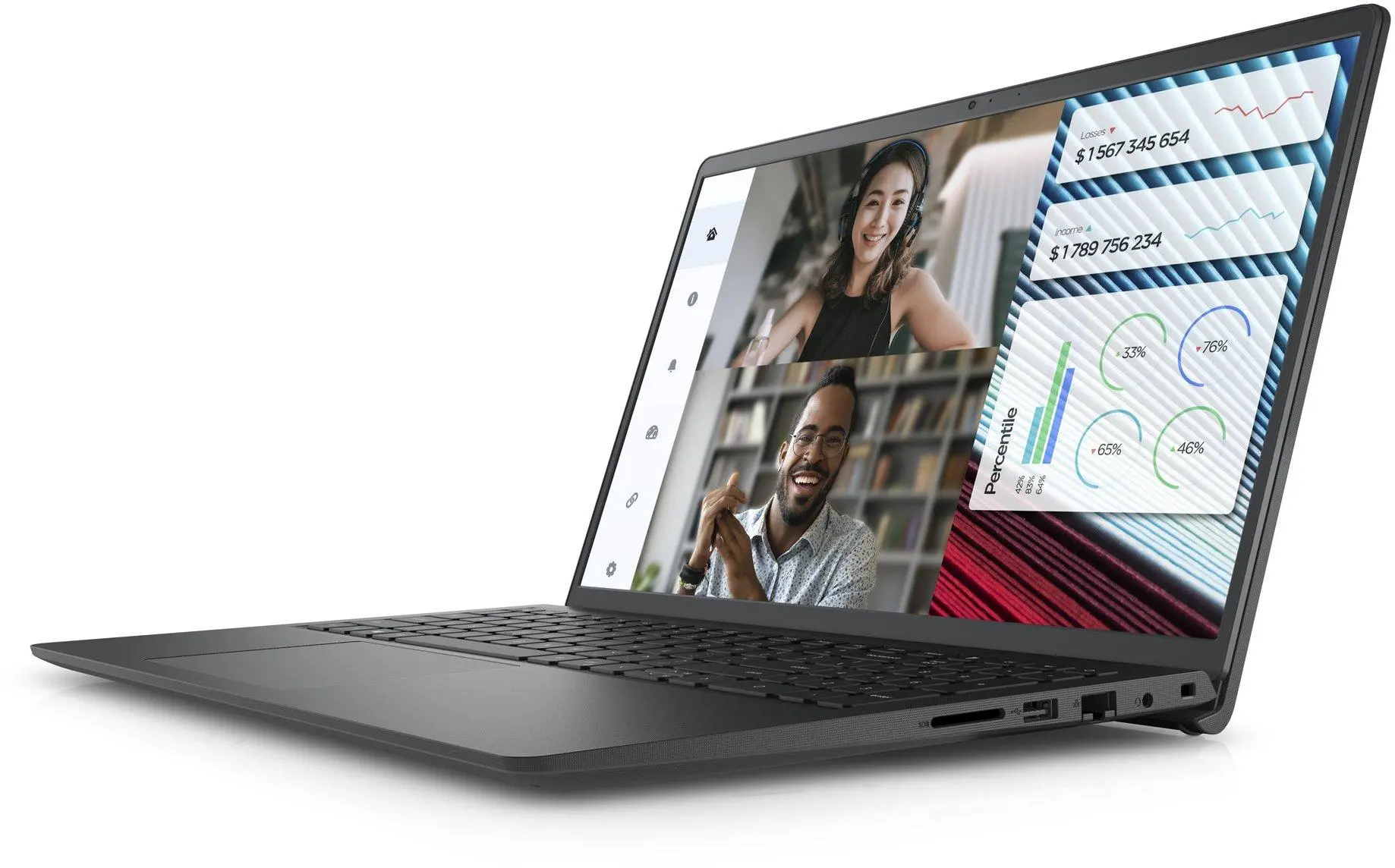 Лаптоп Dell Vostro 3520, Intel i3-1215U, 15.6" FHD 120Hz, 8GB DDR4, 512GB PCIe NVMe SSD, KBD