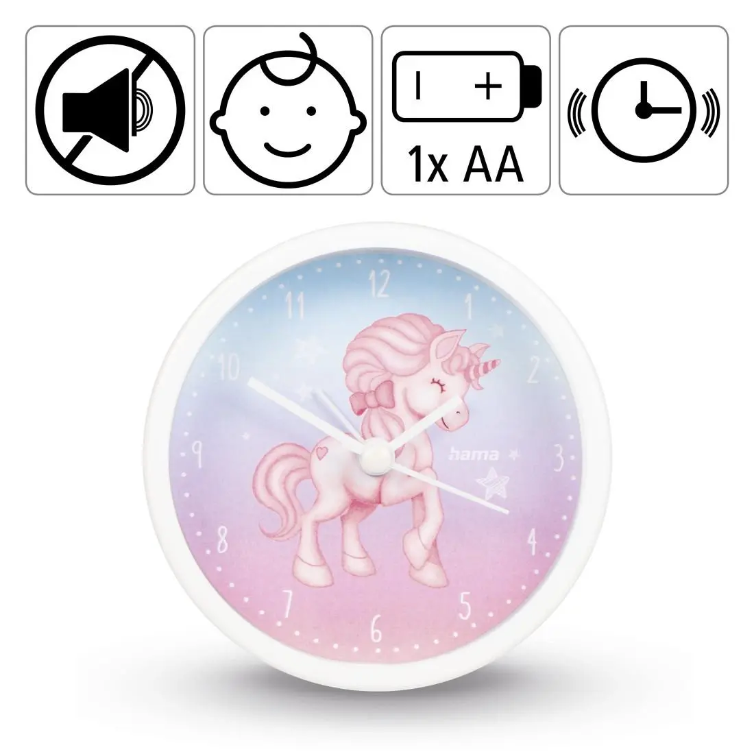 Ceas de perete pentru copii HAMA "Magical Unicorn", 186430 - image 2