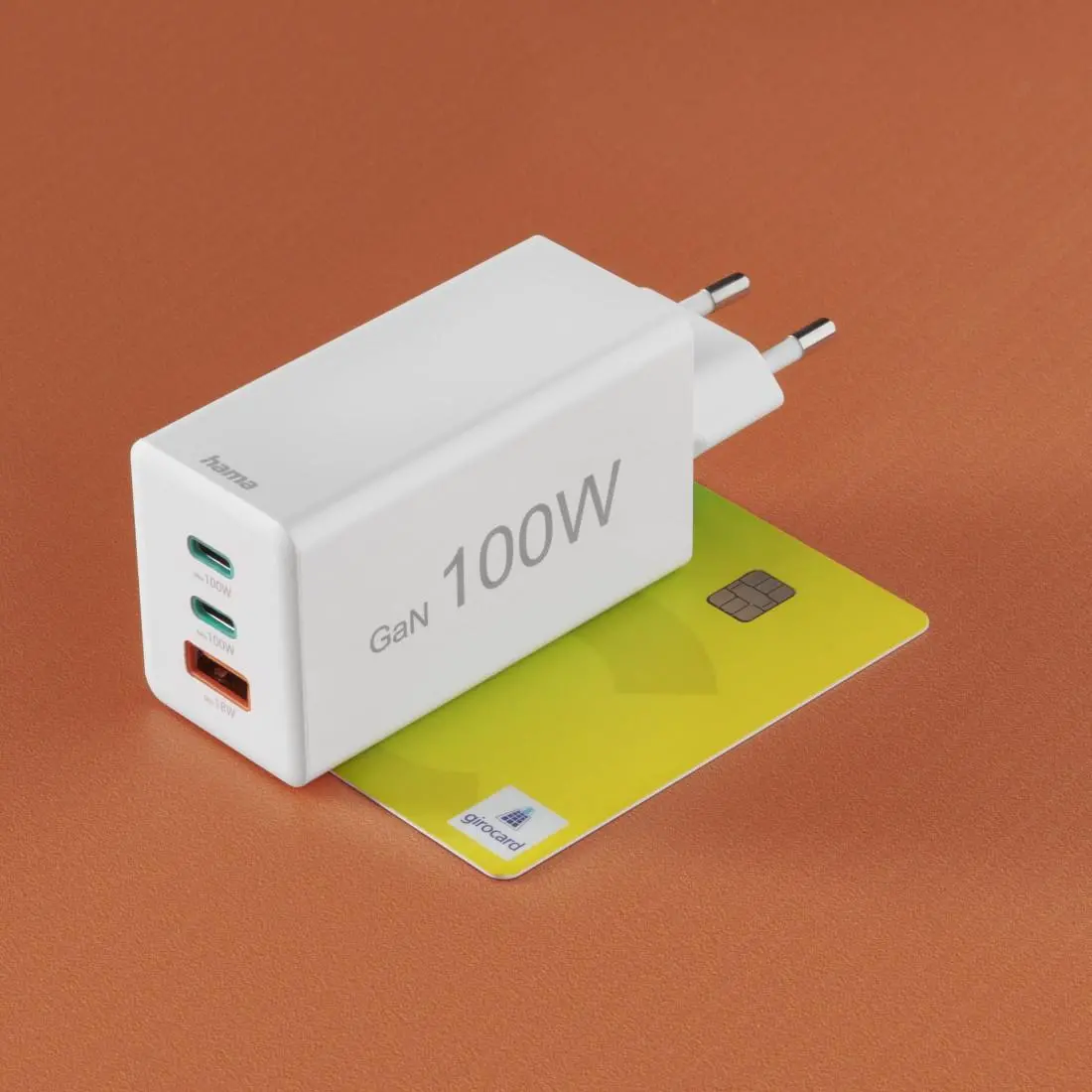 HAMA Бързо зарядно 220V, 100 W GaN, 2x USB-C PD, 1x USB-A QC - image 10