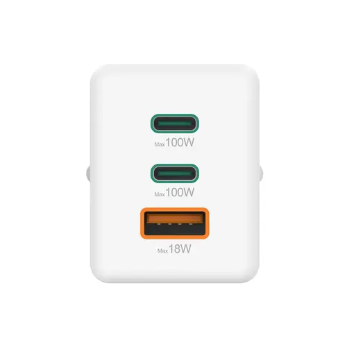 HAMA Бързо зарядно 220V, 100 W GaN, 2x USB-C PD, 1x USB-A QC - image 12