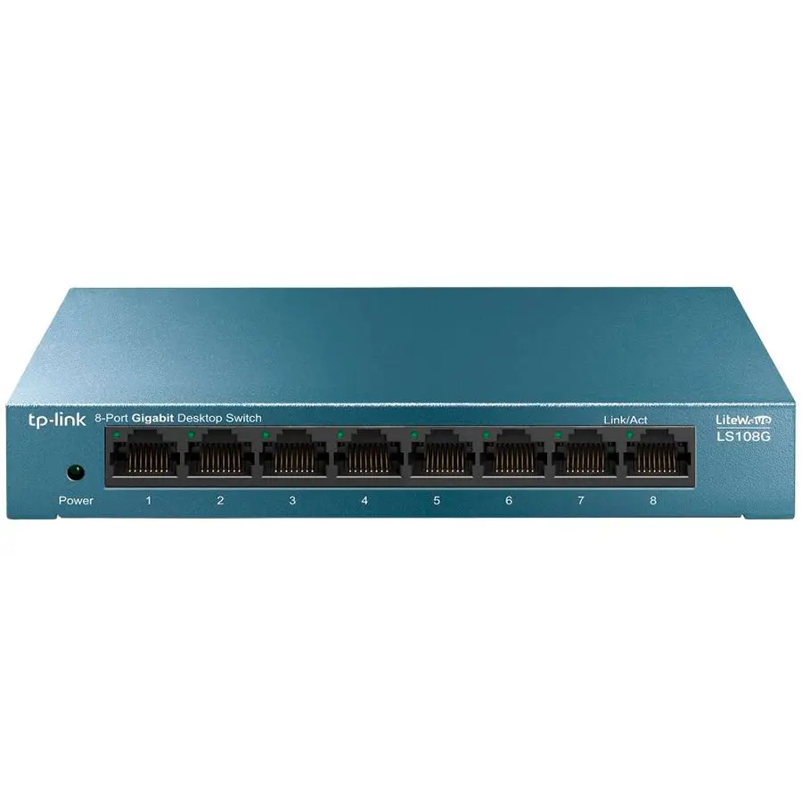 Комутатор TP-LINK LS108G, 8x GbE порта, неуправляем, desktop, метален